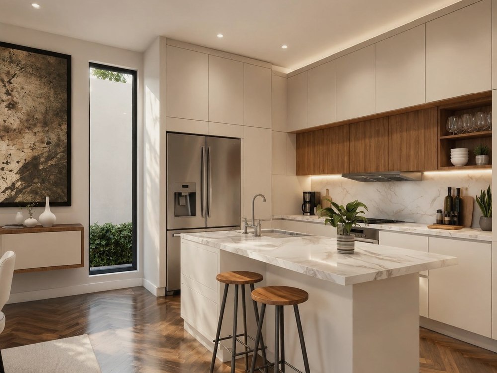 The Blue Hole kitchen rendering