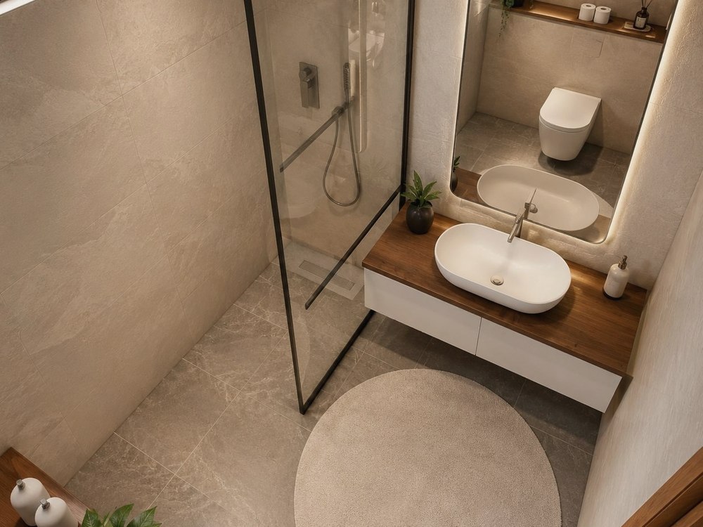 The Blue Hole bathroom rendering