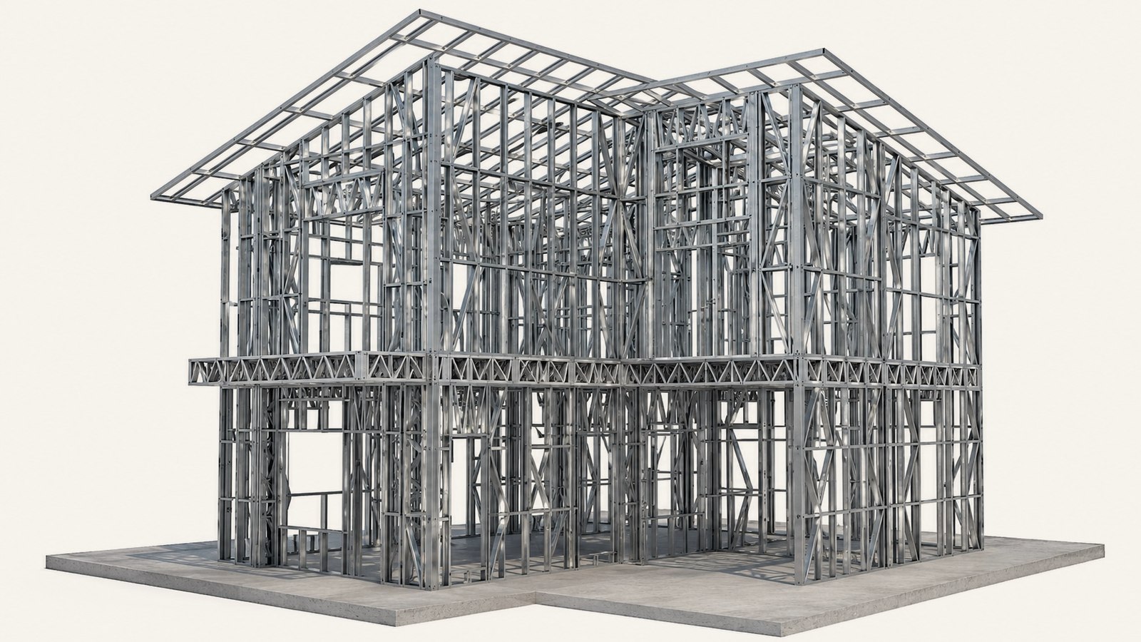 The Lamanai steel structural frame