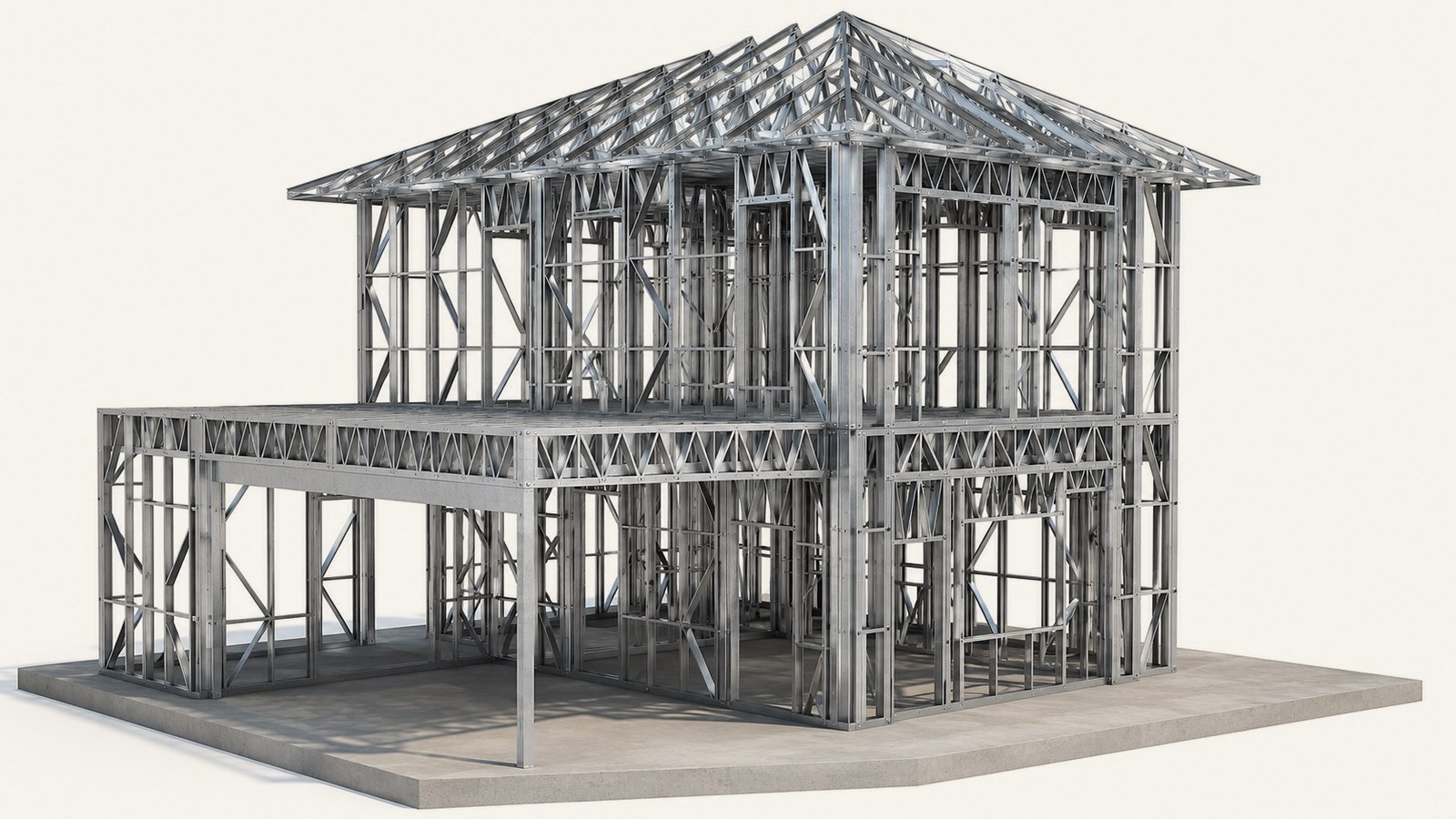The Xunantunich steel structural frame